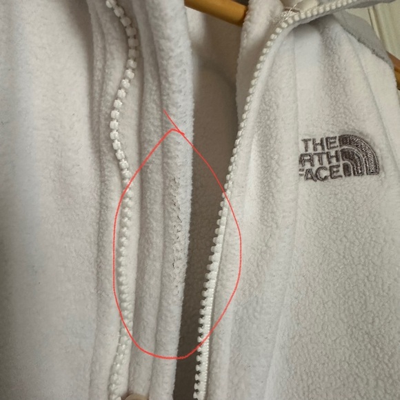 The North Face Vest Women’s XS White Light Gray Fleece Flashdry  Full Zip Logo - Picture 4 of 6